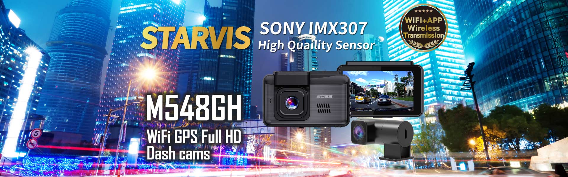 M548GH WiFi GPS Full HD Dash cams