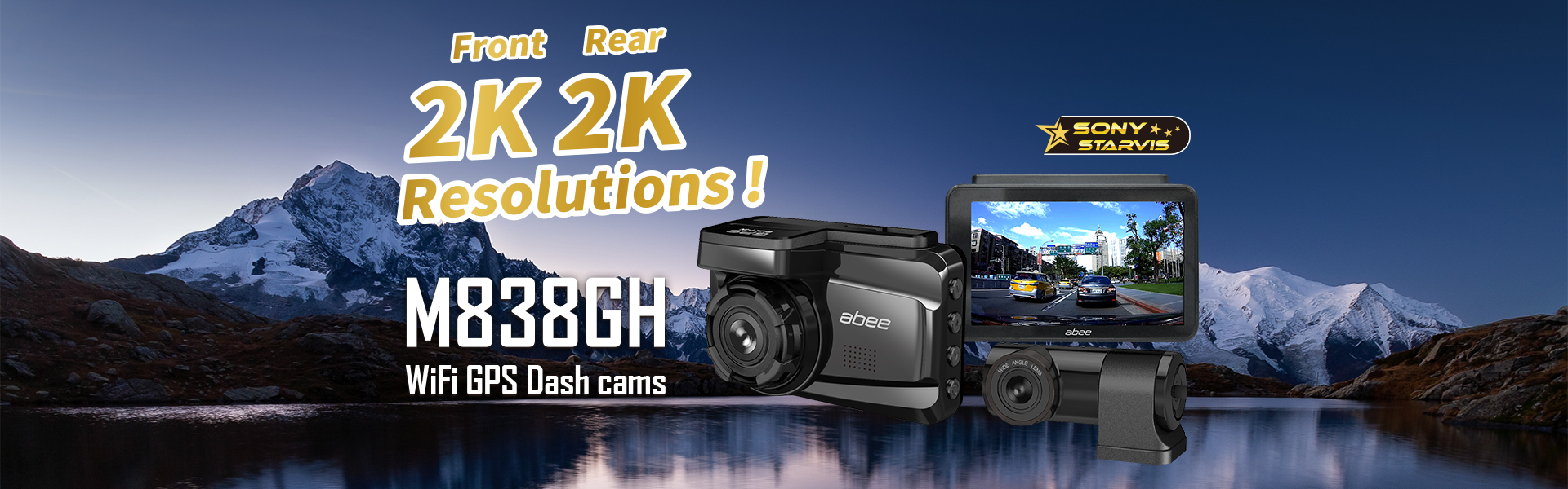 abee M838GH WiFi GPS Dash Cam